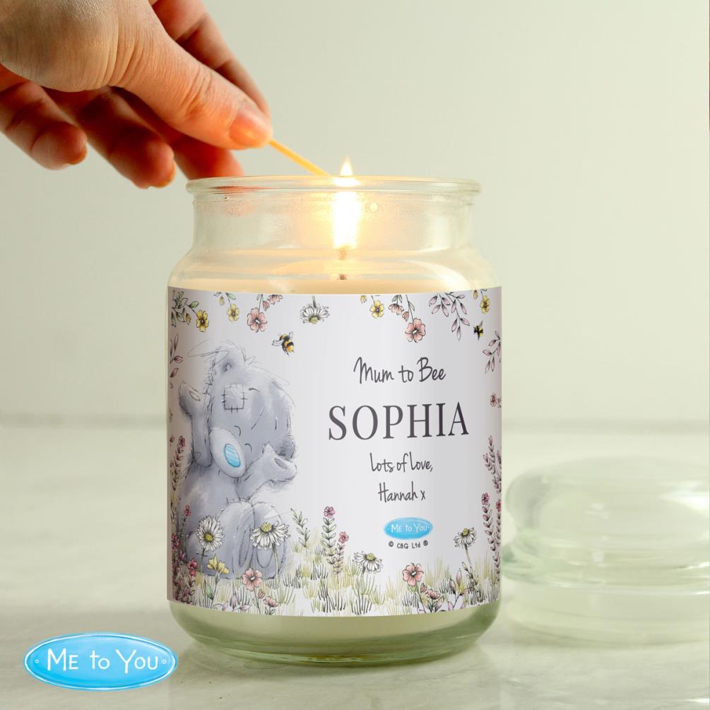 Personalised Me to You Floral Large Scented Jar Candle Extra Image 2